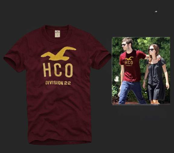 Hollister Hombres De Cuello Redondo Con Gente Fotos Corto Remera HCO4313